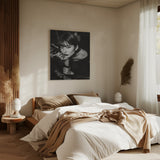 RESTS HER CHIN IN HER HAND Poster och Canvastavla
