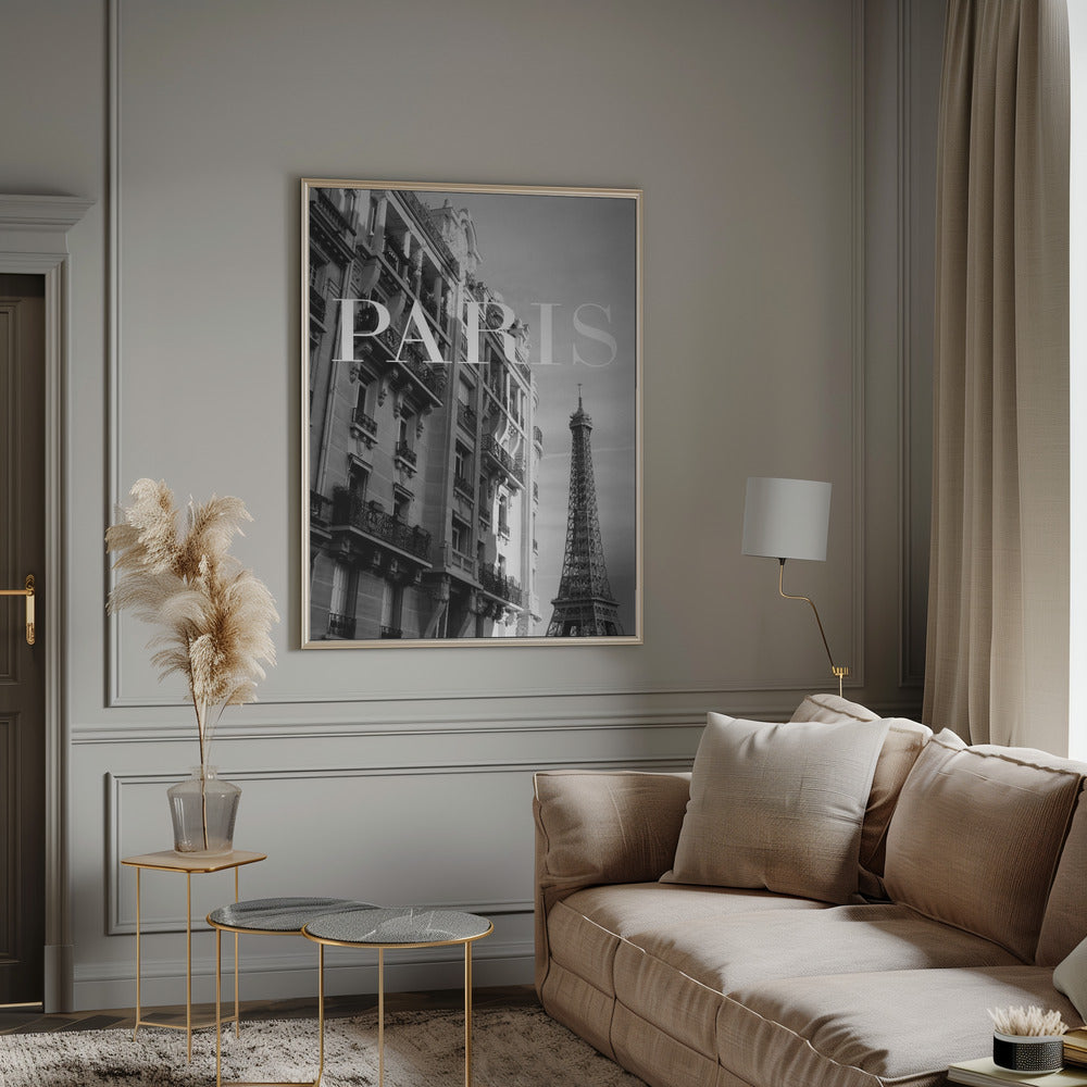 Paris Text 3 Poster och Canvastavla