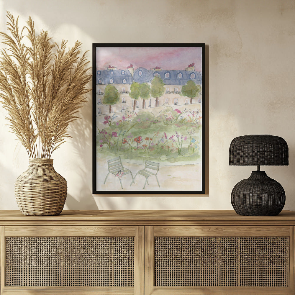 Parisian Garden 70x100 Poster och Canvastavla