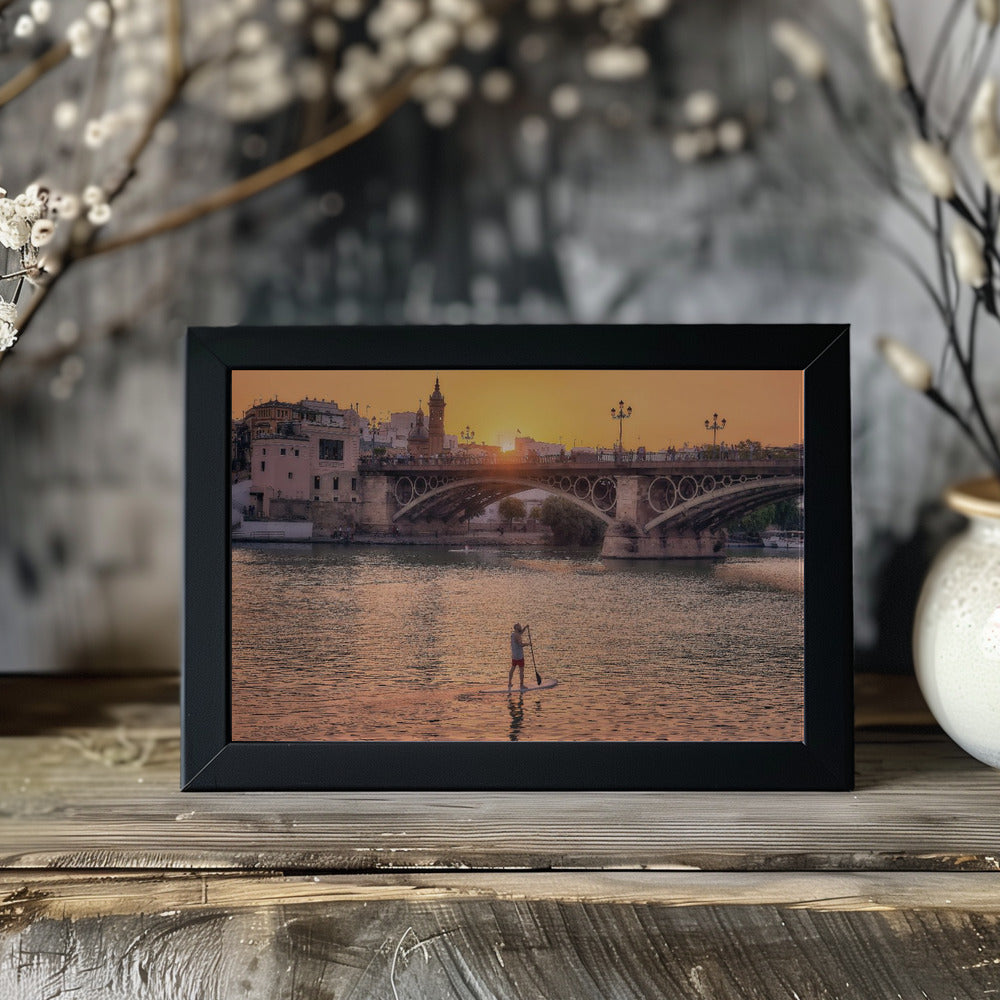 Atardecer en el Guadalquivir Poster och Canvastavla