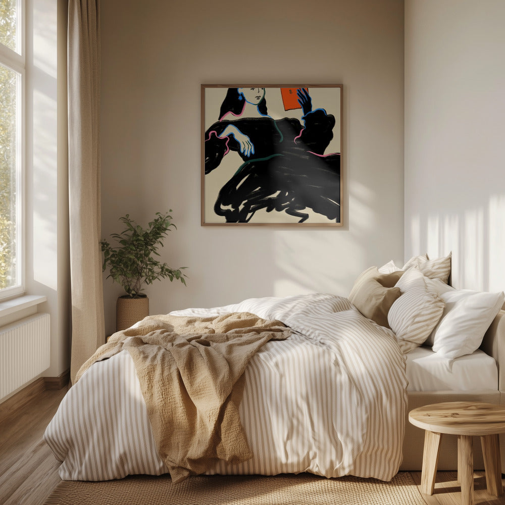 Midnight Reading Poster och Canvastavla