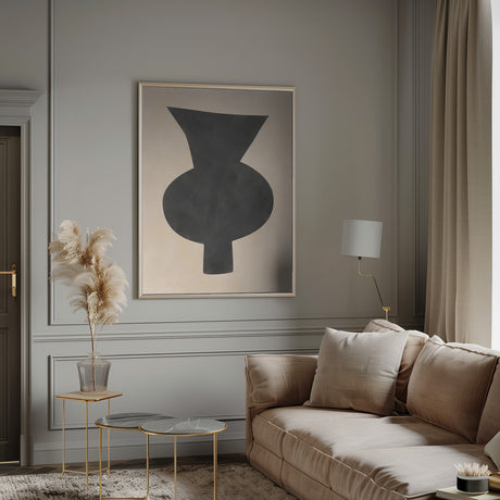 Black Vase Artwork Poster och Canvastavla