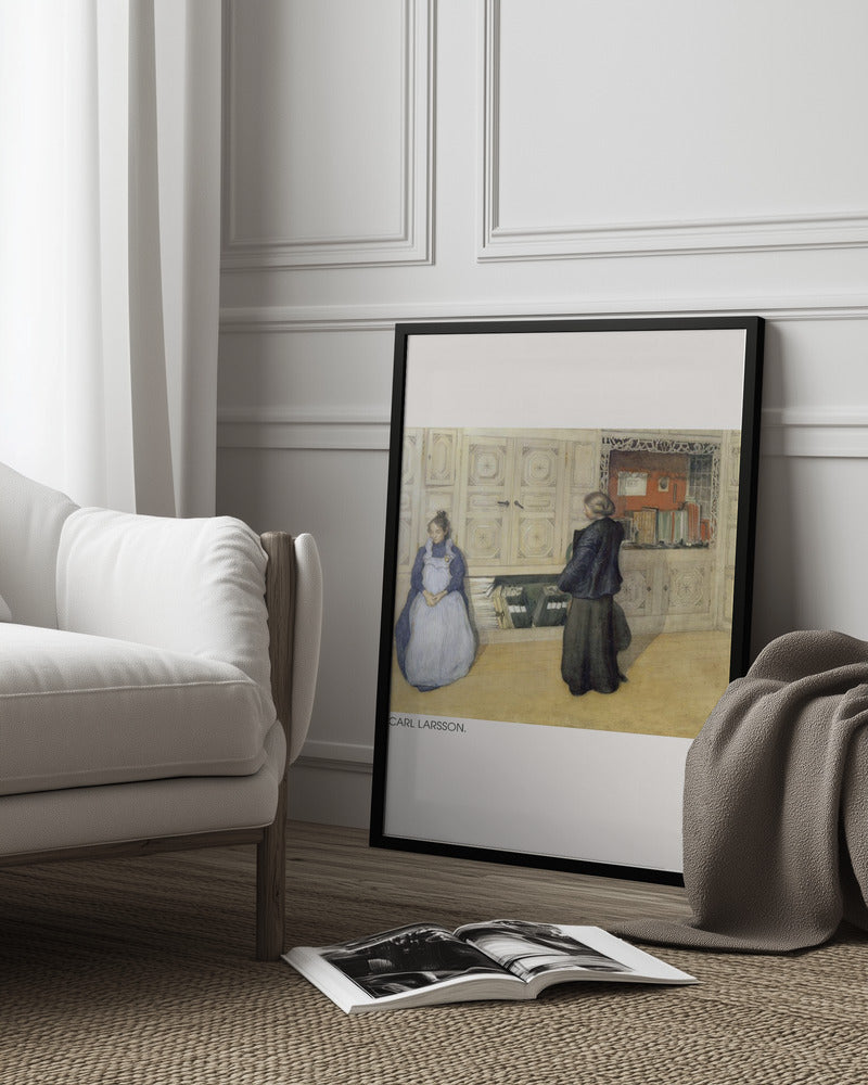 Carl Larsson, Mother and Daughter, 1903, Watercolour 1 Poster och Canvastavla