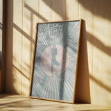 Yoga Boho Sun Green 1 Poster och Canvastavla