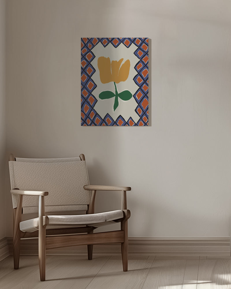 Petal plaid playtime II Poster och Canvastavla