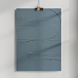Mud Texture 12 Blue Poster och Canvastavla