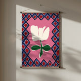 Petal plaid playtime I Poster och Canvastavla