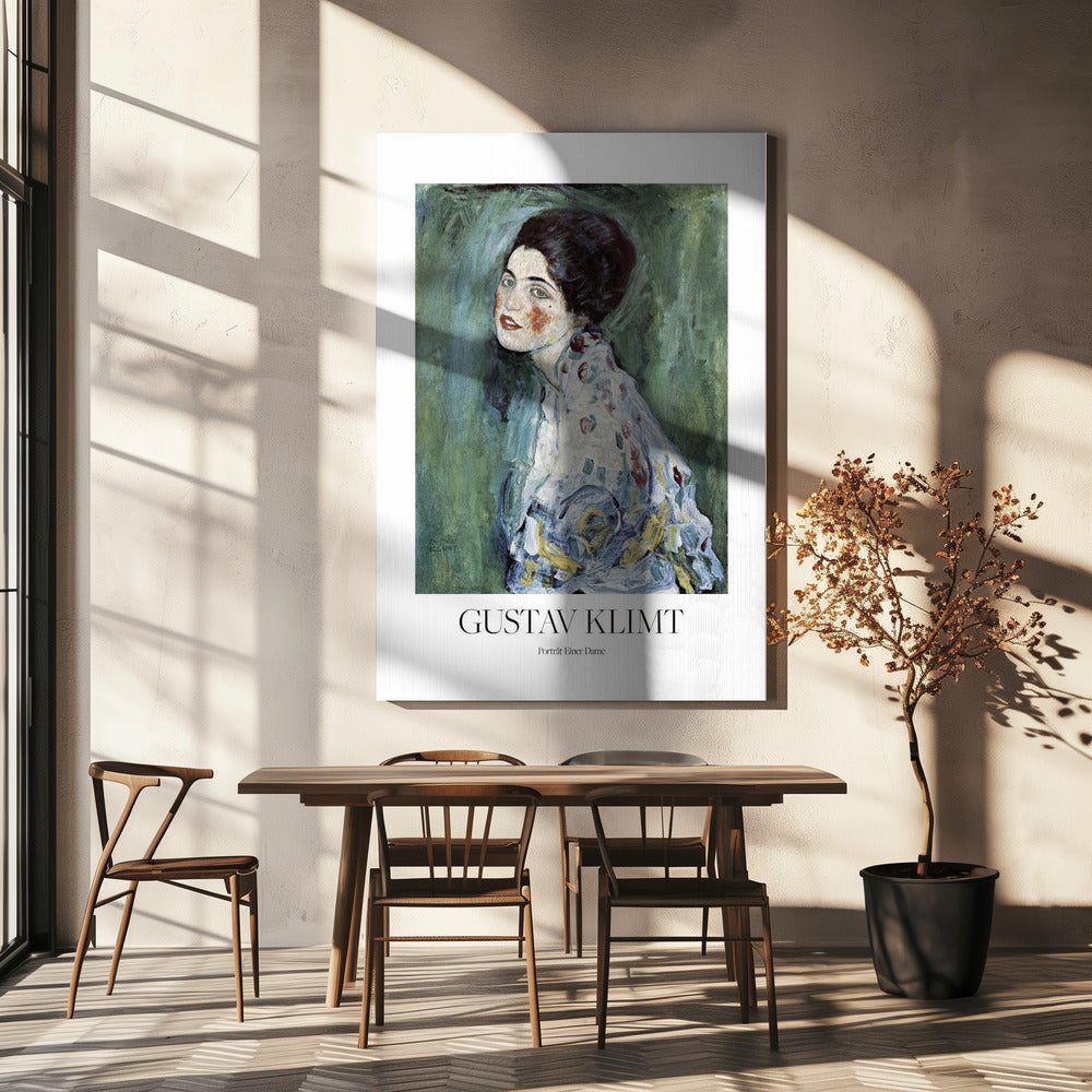 Porträt Einer Dame (1916–1917) Poster Poster och Canvastavla