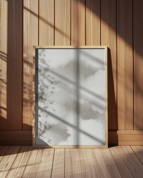 Cloudy White Poster och Canvastavla