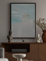 Modern Blue Horizon Abstract Painting Poster och Canvastavla