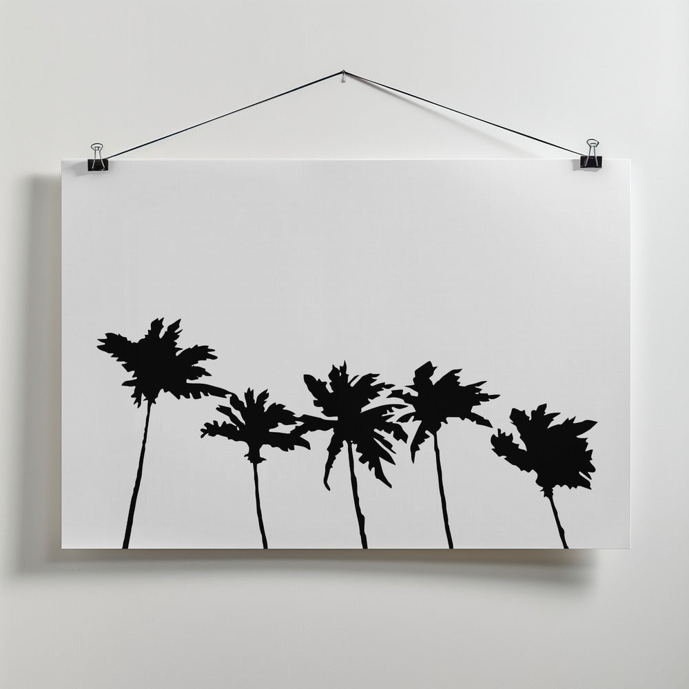 Palms White Poster och Canvastavla