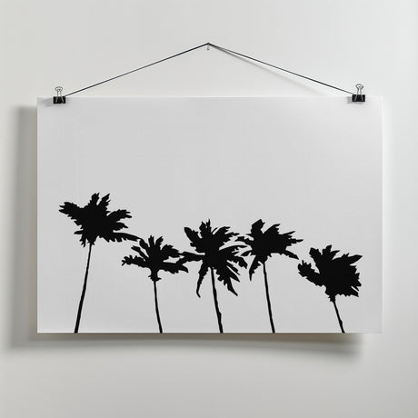 Palms White Poster och Canvastavla