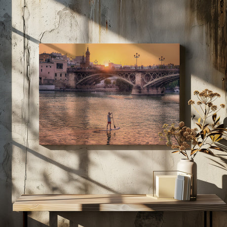 Atardecer en el Guadalquivir Poster och Canvastavla
