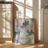 Pink On Green 1 Poster och Canvastavla