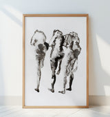 Four Figures (nach Muybridge) Enhanced Sr Poster och Canvastavla