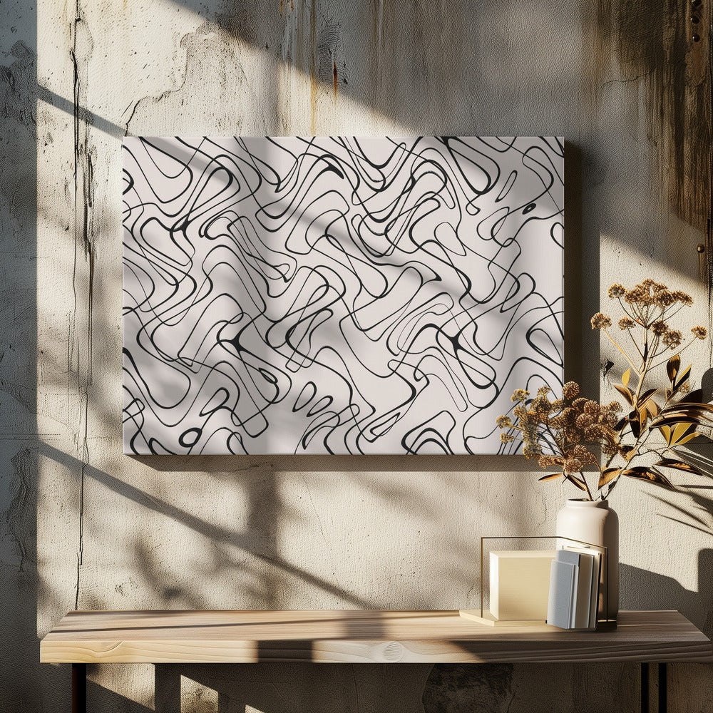 Thin Shakey Lines Poster och Canvastavla