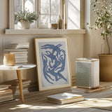Swimmers Blue Poster och Canvastavla