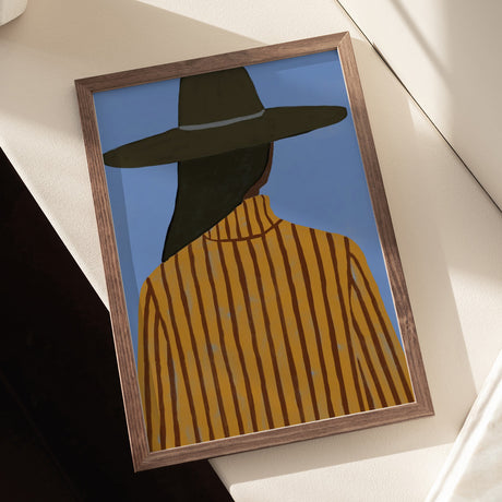 Modern Woman with Hat Poster och Canvastavla