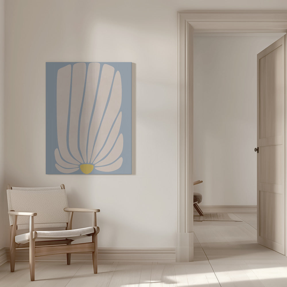 White Gerbera Flower Poster och Canvastavla