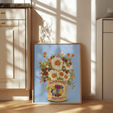 Flowers In a Vinatge Tea Can Poster och Canvastavla