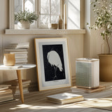 Egret In The Rain Poster och Canvastavla