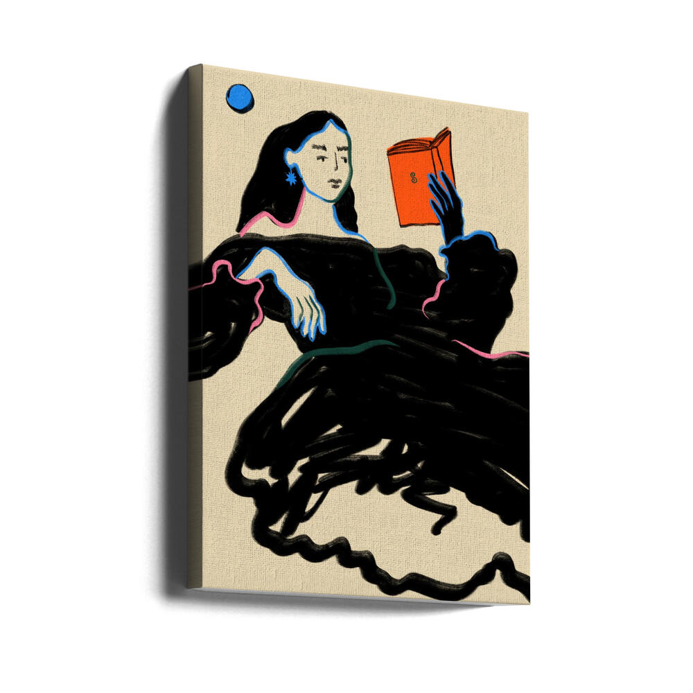 Midnight Reading Poster och Canvastavla