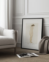 Nude, Standing With Hands On Head Poster och Canvastavla
