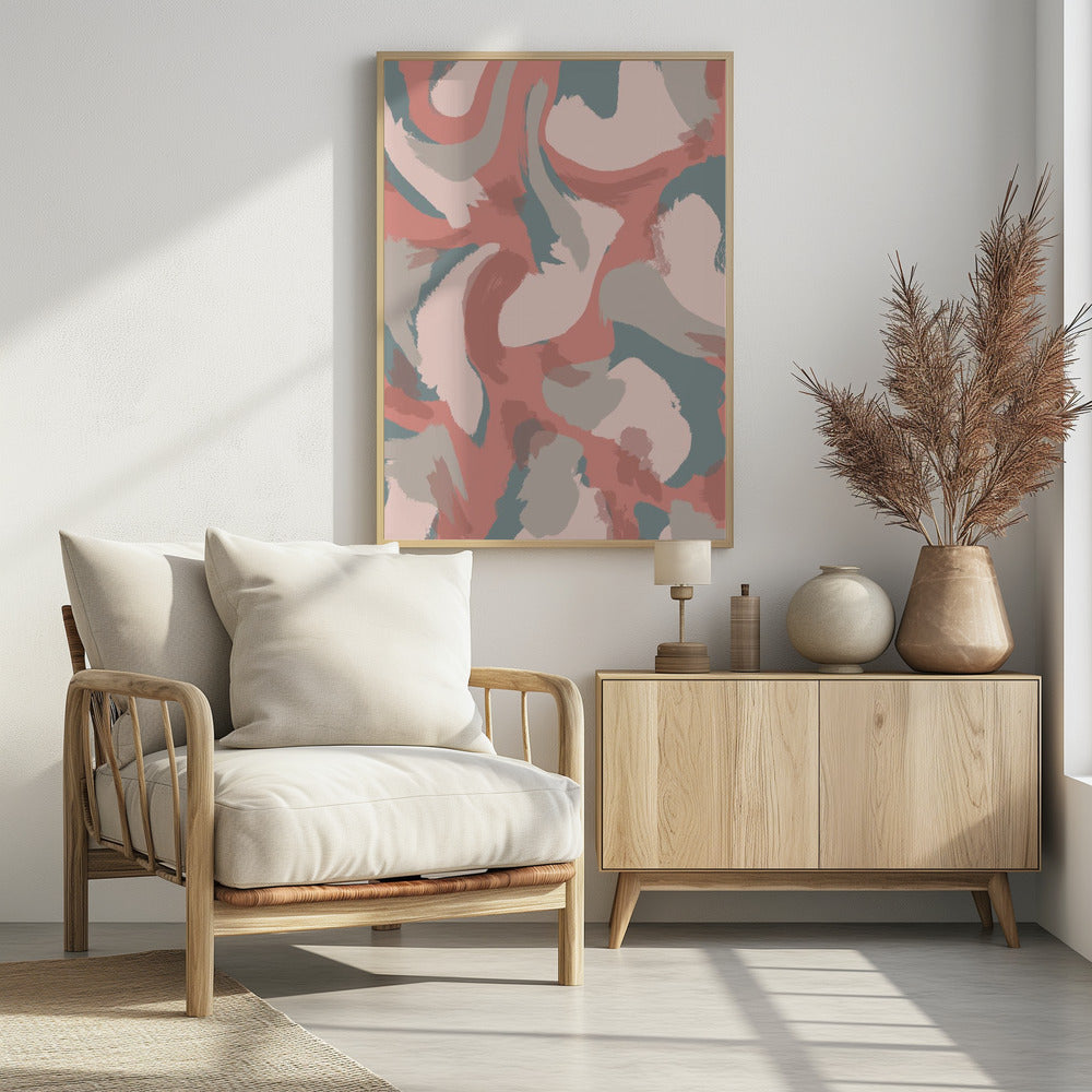 Pastel Strokes Pattern Poster och Canvastavla