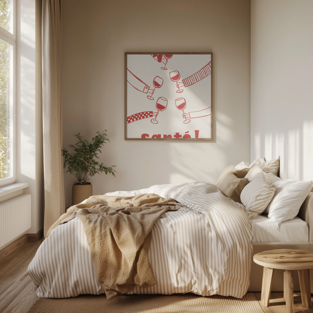 Santé! Wine Party with Friends Poster och Canvastavla