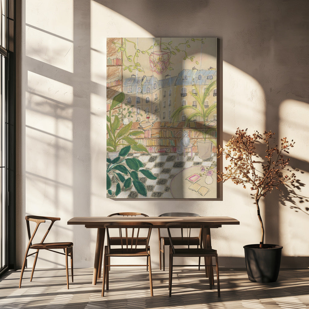 Antique Book Store 70x100 Poster och Canvastavla
