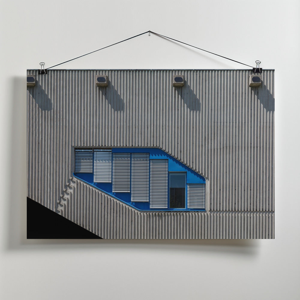 Blue and grey Poster och Canvastavla