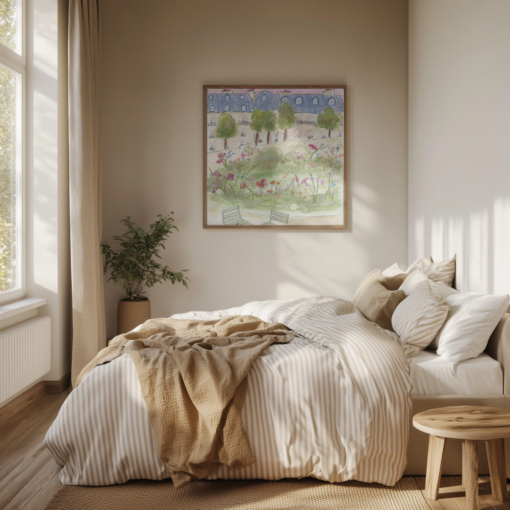 Parisian Garden 70x100 Poster och Canvastavla