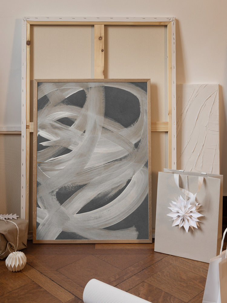 Abstract Brush Strokes 129X Poster och Canvastavla