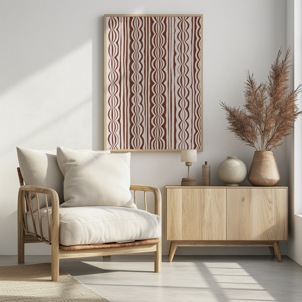 Curved Lines Poster och Canvastavla