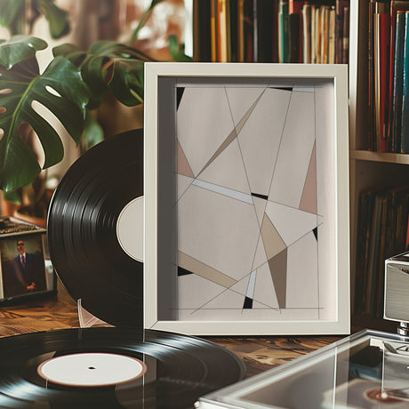 Geometric Beige art No.1 Poster och Canvastavla