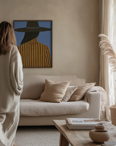 Modern Woman with Hat Poster och Canvastavla
