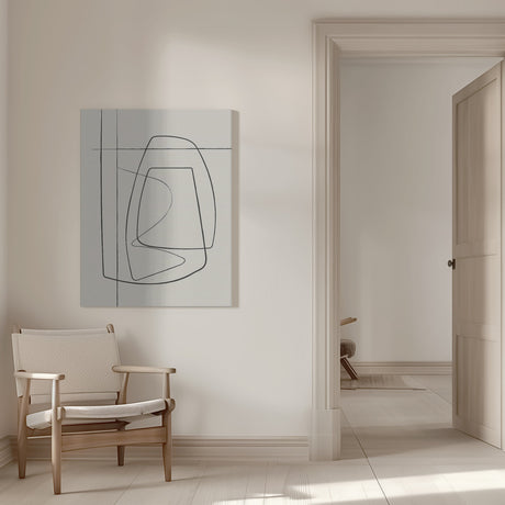 Beige Lines Poster och Canvastavla