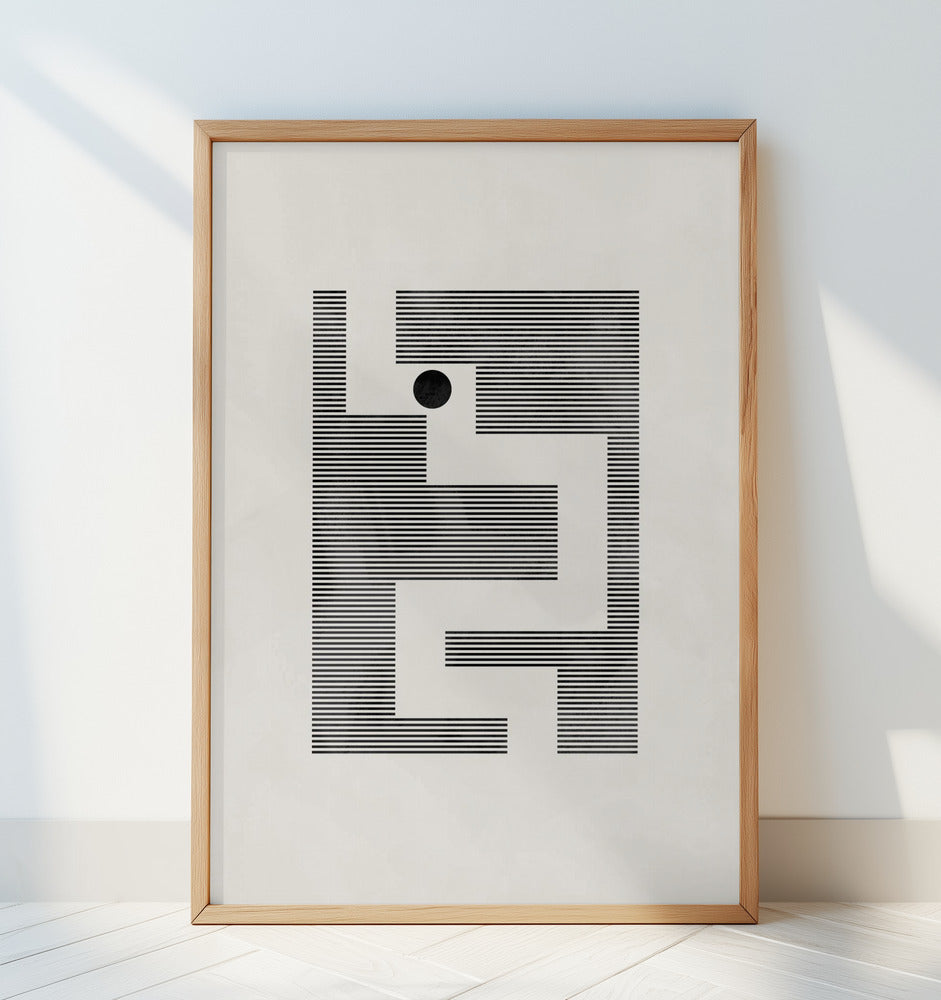 Minimalist maze Poster och Canvastavla