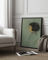 Young Woman In Profile Poster och Canvastavla
