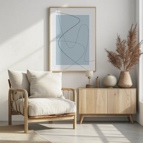 Blue Abstract Poster och Canvastavla