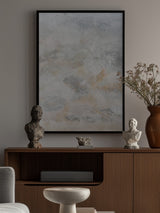 Coastal Misty Abstract Painting Poster och Canvastavla