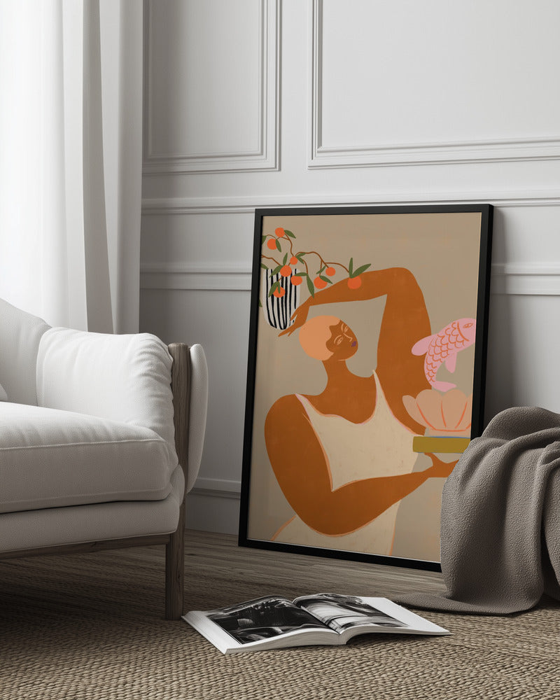 Fish And Oranges Poster och Canvastavla