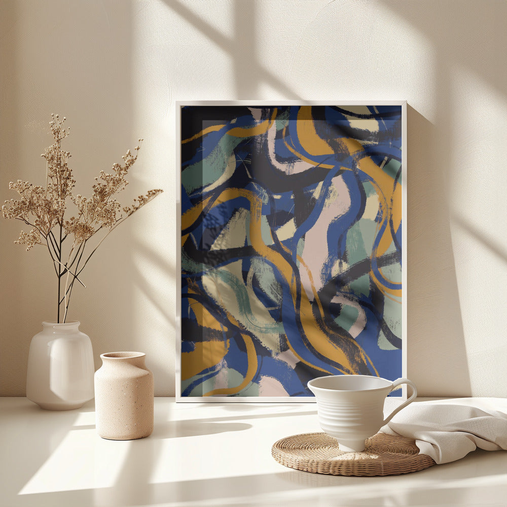 Colorful Strokes Pattern Poster och Canvastavla