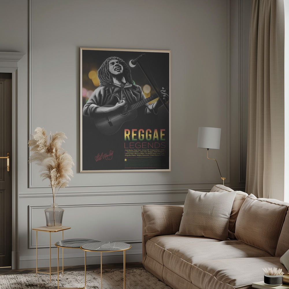 Reggae Legends- Bob Marley Poster och Canvastavla