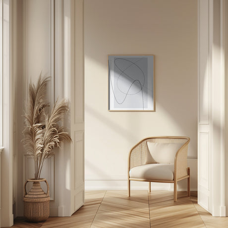 Gray Abstract Poster och Canvastavla