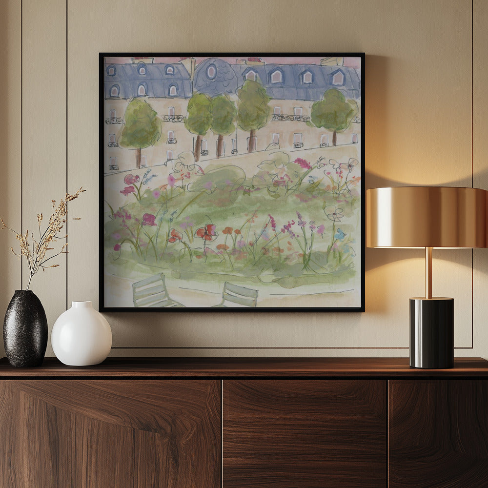 Parisian Garden 70x100 Poster och Canvastavla