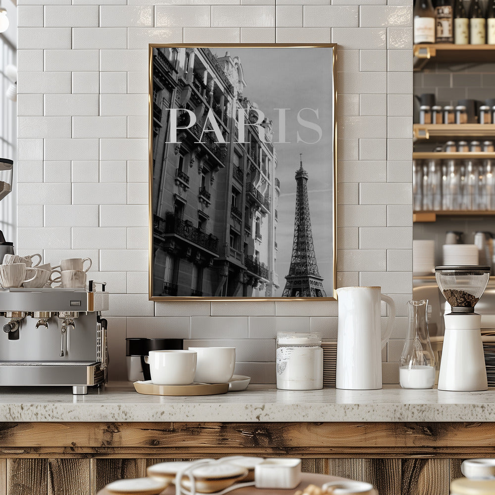 Paris Text 3 Poster och Canvastavla
