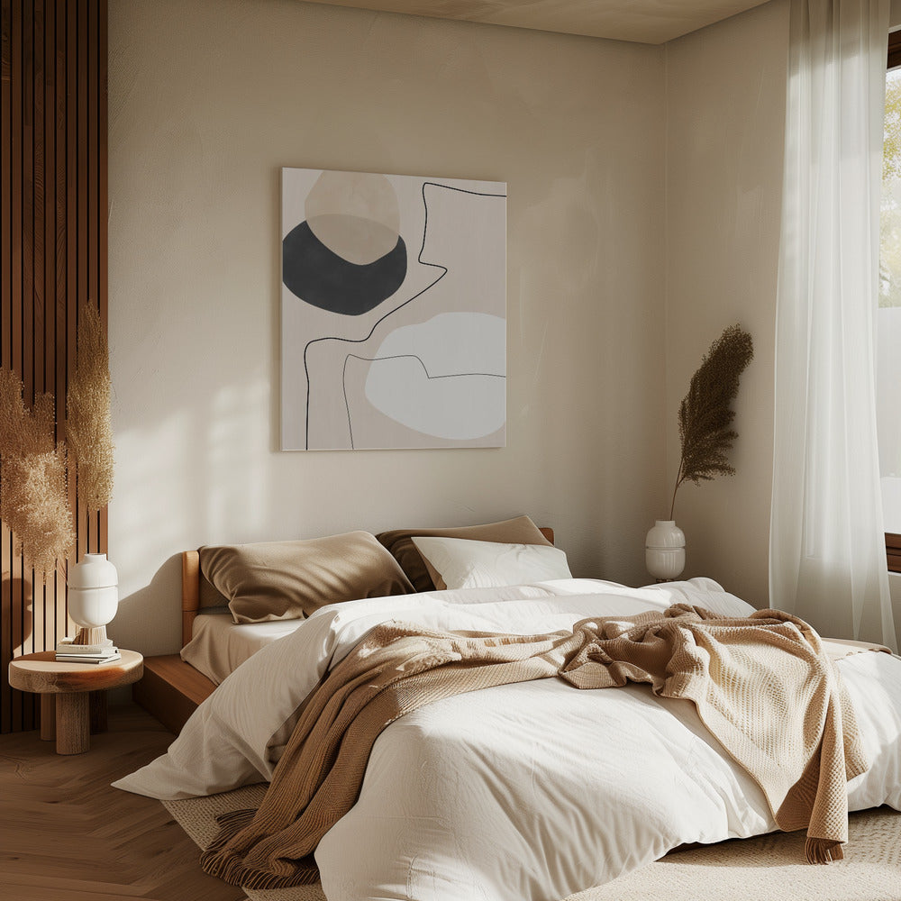 Organic Shapes & Lines Painting Poster och Canvastavla