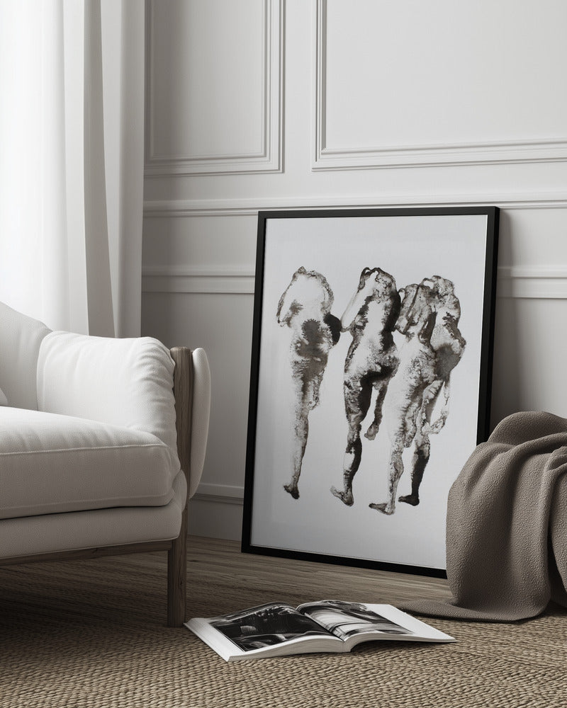Four Figures (nach Muybridge) Enhanced Sr Poster och Canvastavla