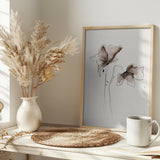 FUNKY FLOWERS digital watercolor painting Poster och Canvastavla